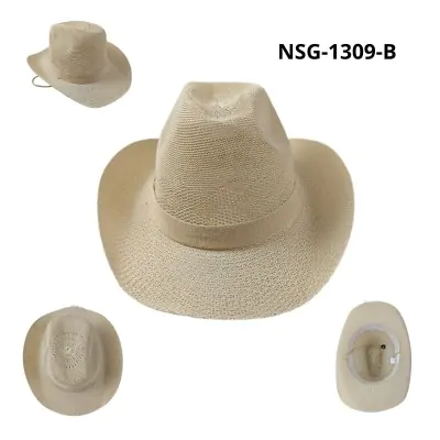 Sombrero Cowboy Calado Grande Beige