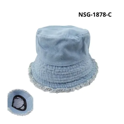 Piluso Denim Con Flecos Celeste Claro
