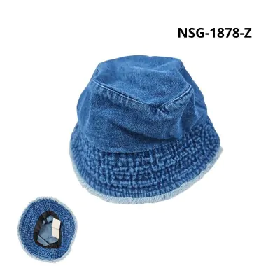 Piluso Denim Con Flecos Azul Oscuro