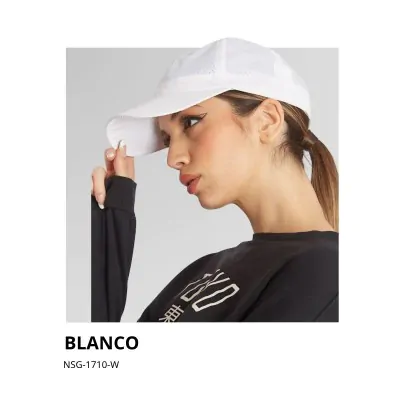 Gorro Cap Deportivo Transpirable Blanco