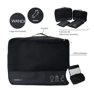 Set X4 Organizador De Ropa Wanderlust