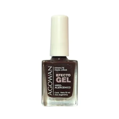 Esmalte Agowan Gel Cremoso 10ml J87 Bordo Oscuro X2