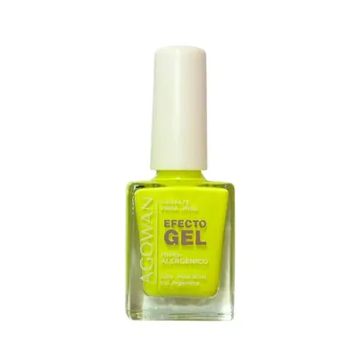 Esmalte Agowan Gel Cremoso 10ml K13 Amarillo Neon X2