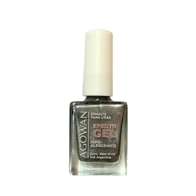 Esmalte Agowan Gel Perlado 10ml W69 Plateado X2