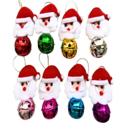 Colgante Navidad Campanilla Papa Noel Gorro Simple X12