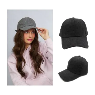 Cap Paño Liso Gris Melange