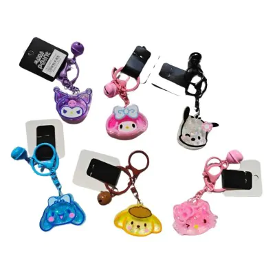 Llavero Sanrio Con Brillos + Campana X12