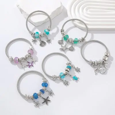 Pulsera Pandora Metal Cerrada - Plateado Oceano X6
