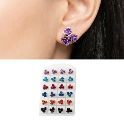 Aros Triple Flor Metalizado
