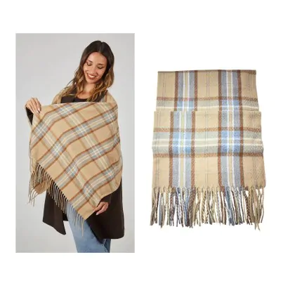 Lanilla Cuadrille Beige Celeste
