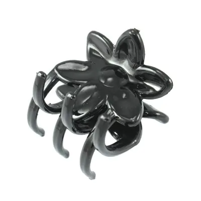 Broche Flor 4cm Negro