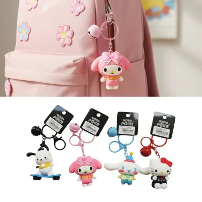 Llavero Goma Personaje + Campana -sanrio X12