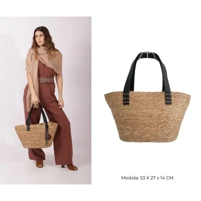Bolso Canasto Rigida Cinta Negra