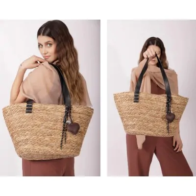Bolso Canasto Rigida Cinta Negra