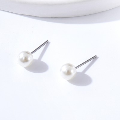 Aros Acero Blister Perla 6mm