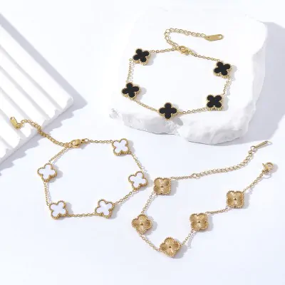 Pulsera Acero Trebol X6