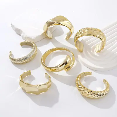 Pulsera Chunky Ccb Dorado B X6