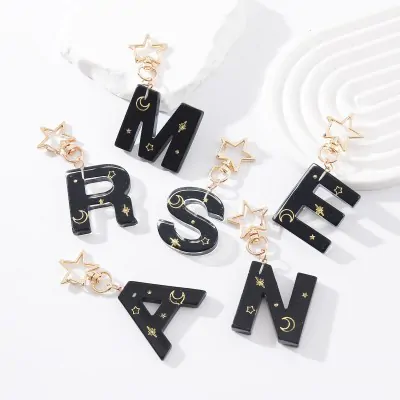 Llavero Letras Resina Night A X12