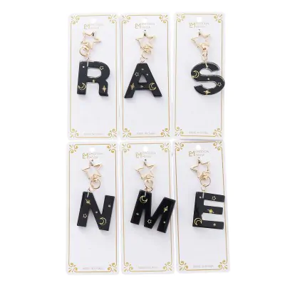 Llavero Letras Resina Night A X12
