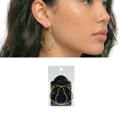 Argolla Acero Dorado N50 Corazon X6