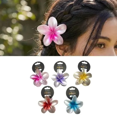 Broche Flor Bali Degrade 8cm - Blanco X12