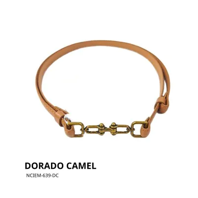 Cinturon Regulable Eco Cuero Cowboy Dorado Camel
