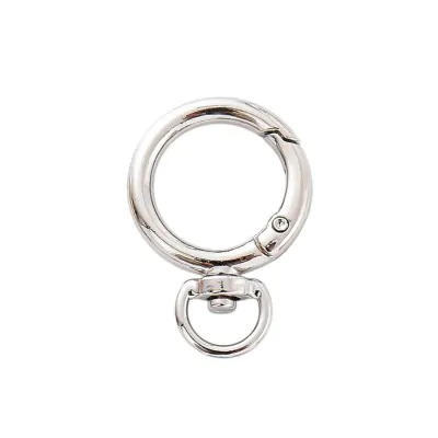 Mosqueton Forma Circulo Plateado X24