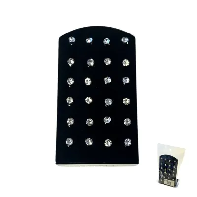 Aros Acero Blister Stras 4mm