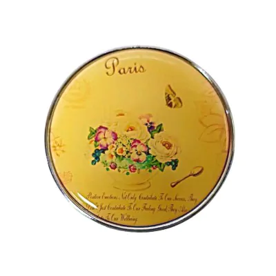Espejo Silicona Brillo Redondo Flor Paris