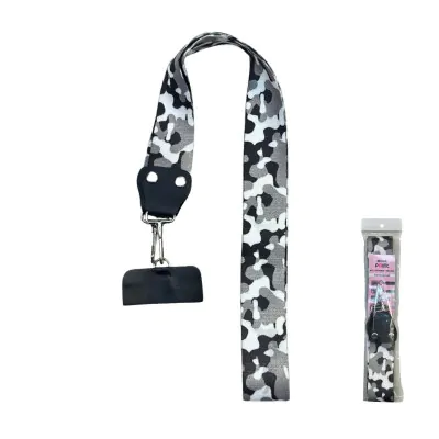 Correa Porta Celular Cartera 4cm - Camuflado Gris