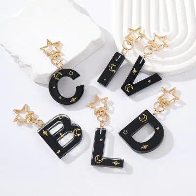 Llavero Letras Resina Night B X12