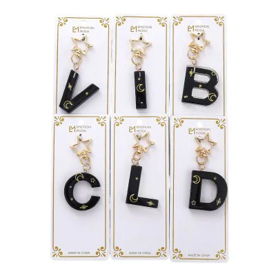 Llavero Letras Resina Night B X12