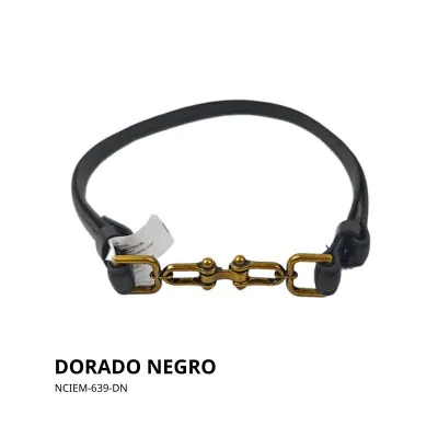 Cinturon Eco Cuero Cowboy Dorado Negro