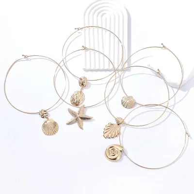 Collar Rigido Fino Con Aplique Oceano X12