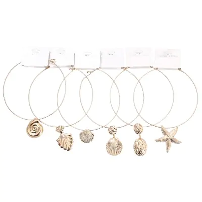 Collar Rigido Fino Con Aplique Oceano X12