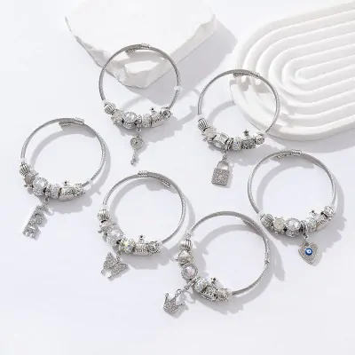 Pulsera Pandora Acero Premium - Plateado Stras X6