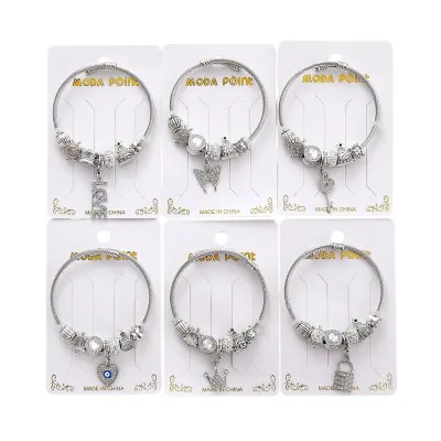 Pulsera Pandora Acero Premium - Plateado Stras X6