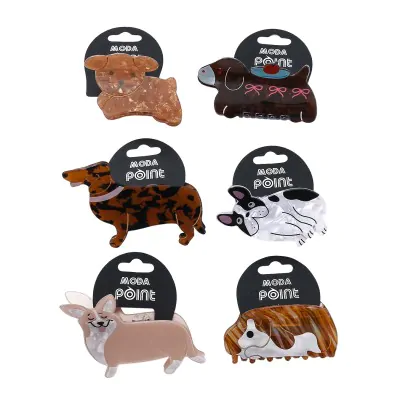 Broche Plastico Formas Perro X6