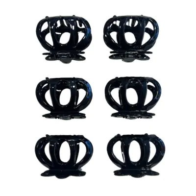 Broche Reina 5.5cm Negro