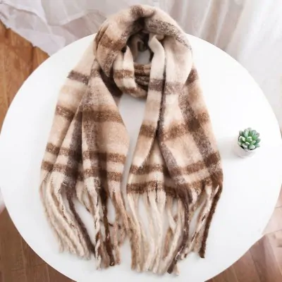 Manton Nube Cuadrille Beige Y Marron