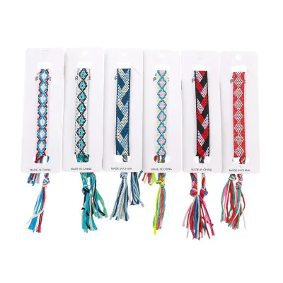Pulsera Tela Hilo Estampado B X12