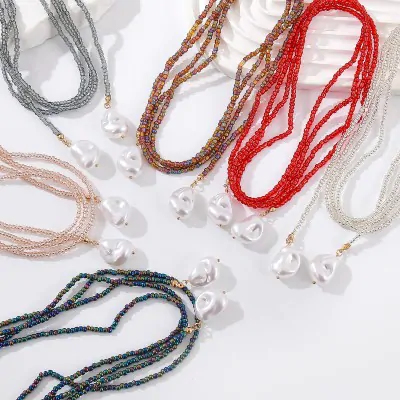 Collar Largo Multiuso Mostacilla X12