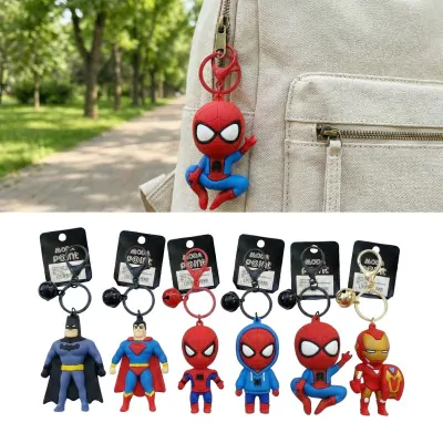 Llavero Goma Personaje + Campana -spiderman X12