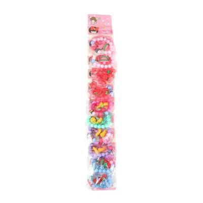 Set Pulsera Colita Infantil Pelotitas Fruta X10