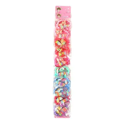 Set Pulsera Colita Infantil Pelotitas Paleta Helado X10