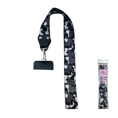 Correa Porta Celular Cartera 4cm - Camuflado Negro