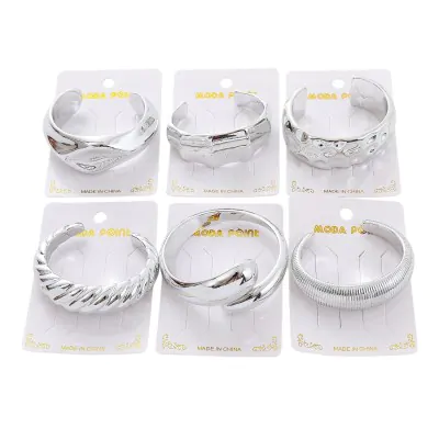 Pulsera Chunky Ccb Plateado B X6
