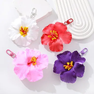 Llavero Bag Charm Flor Hibiscus X12