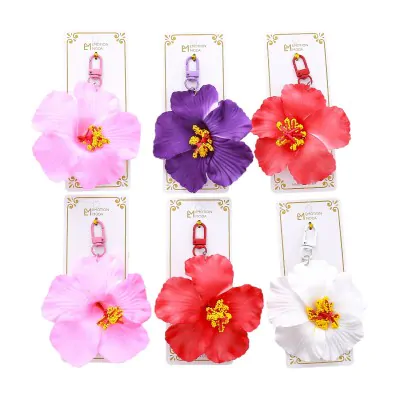 Llavero Bag Charm Flor Hibiscus X12