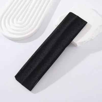 Vincha Elastica Deportiva 5cm Negro X6